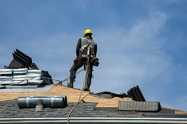 Professional Roof Replacement technician working in Riverside, CT